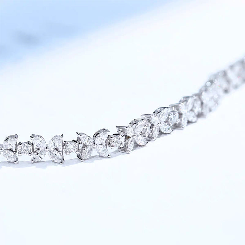 Kate - 5.5ct Flower Tennis Bracelet