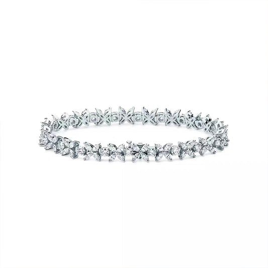 Kate - 5.5ct Flower Tennis Bracelet