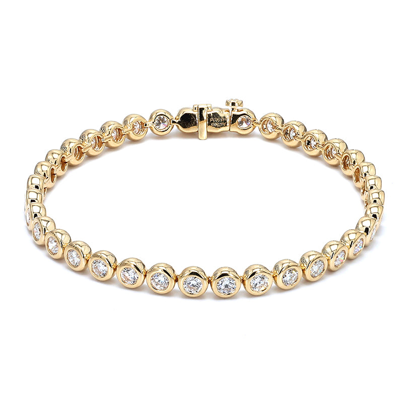 Erin - 4ct Round Bezel Tennis Bracelet