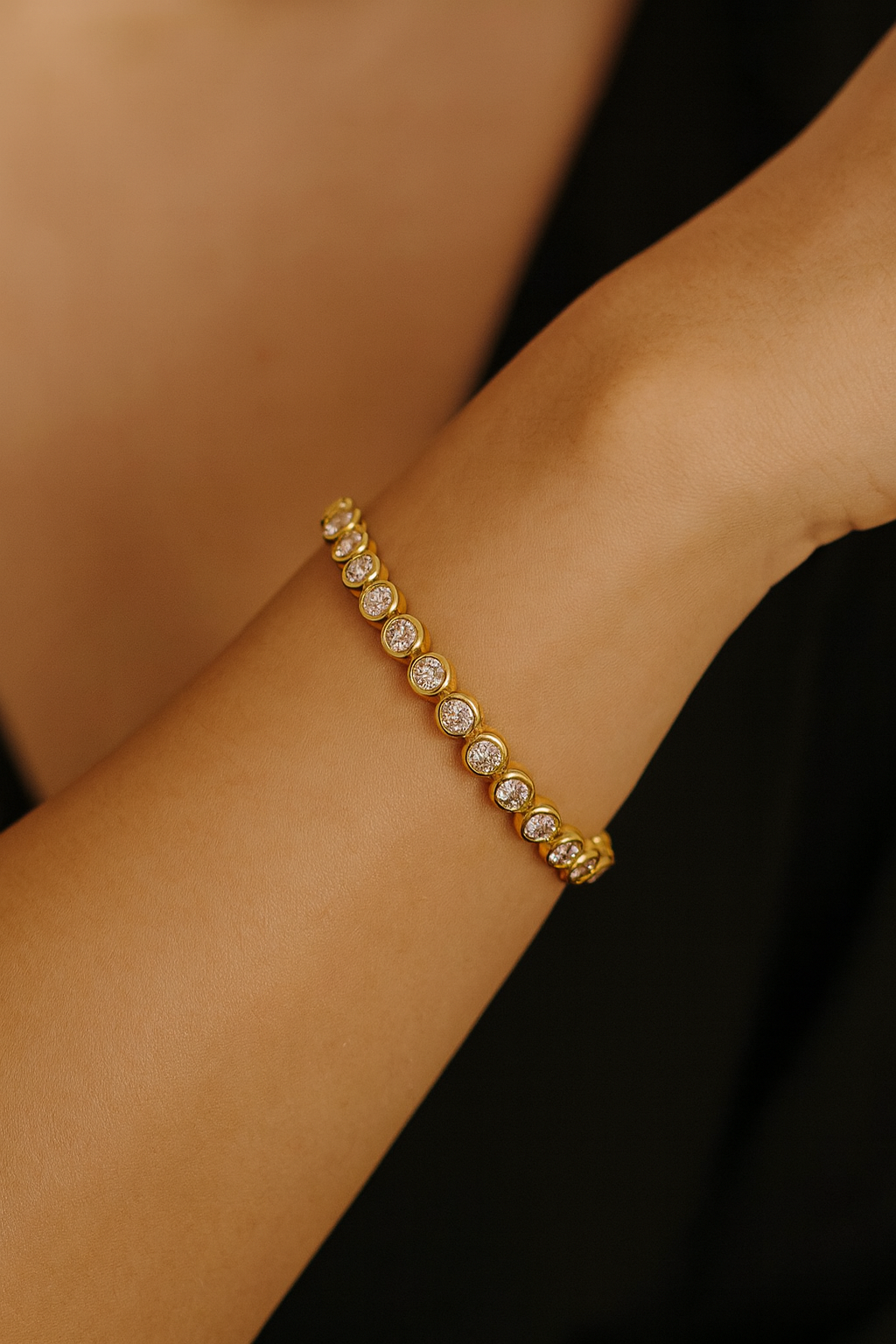 Erin - 4ct Round Bezel Tennis Bracelet