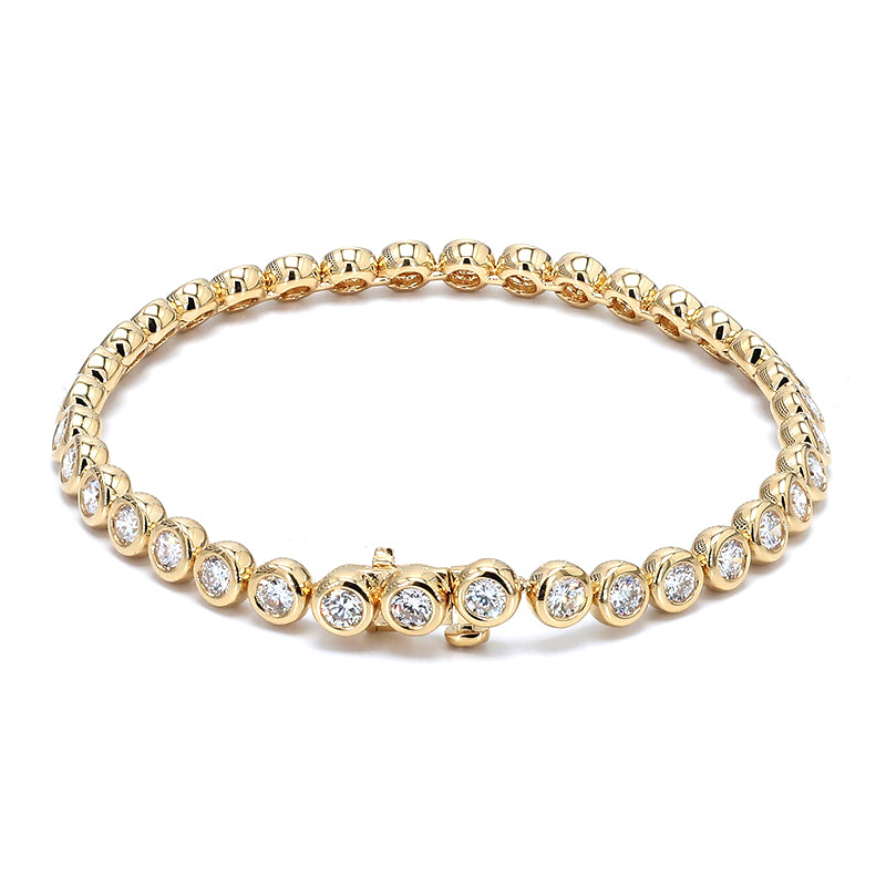Erin - 4ct Round Bezel Tennis Bracelet