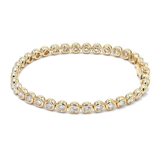 Erin - 4ct Round Bezel Tennis Bracelet