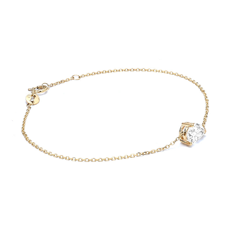 Jessica - Pear Solitaire Diamond Bracelet
