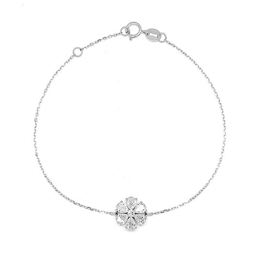 18k Diamond Flower Bracelet