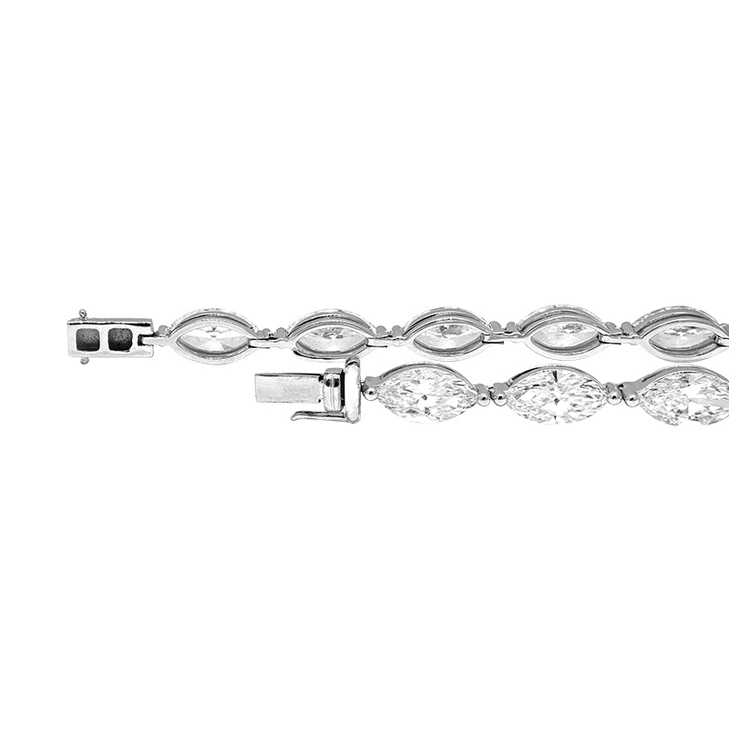 9ct Marquise Diamond Tennis Bracelet
