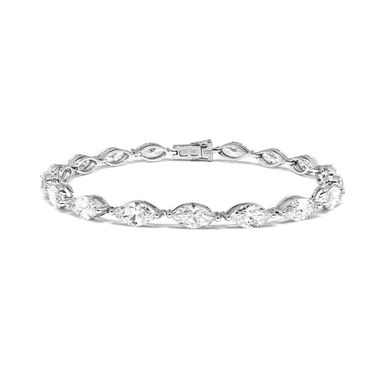 9ct Marquise Diamond Tennis Bracelet
