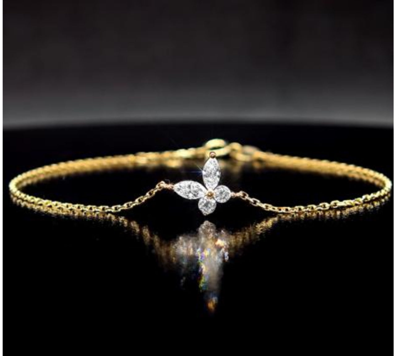 Lyla - Diamond Butterfly Bracelet