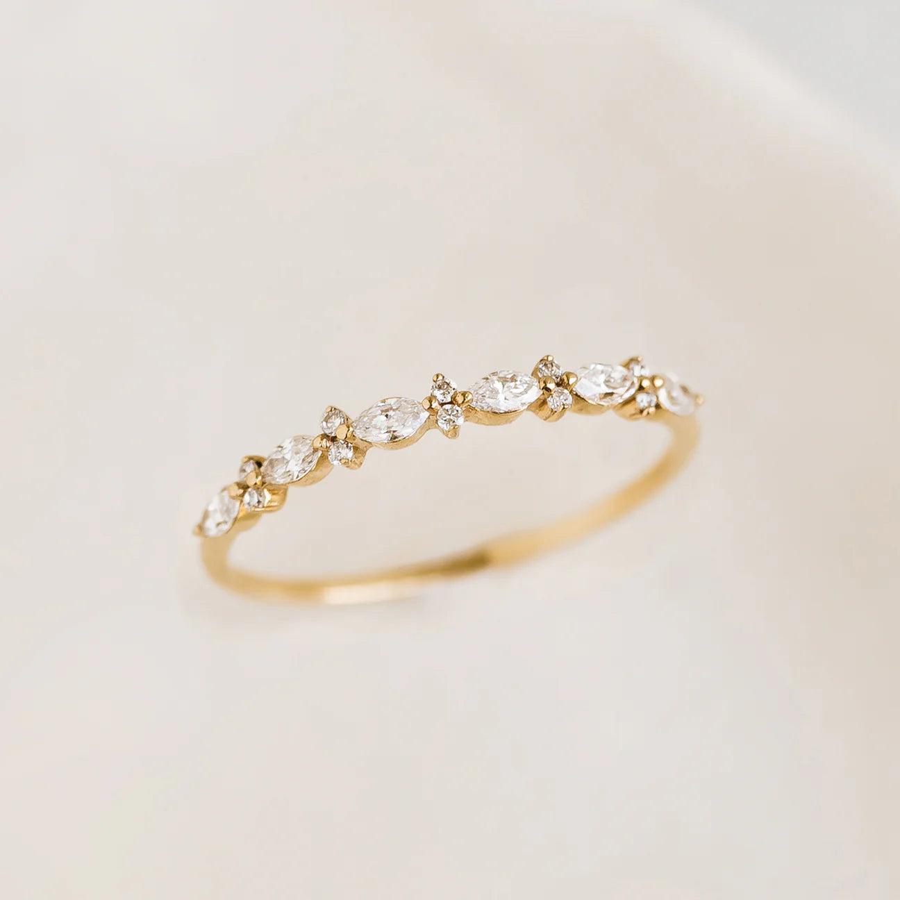 Marquise and Round Diamond Ring - Alyssa
