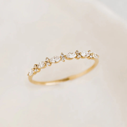 Marquise and Round Diamond Ring - Alyssa
